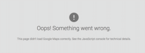 Google Maps Error 